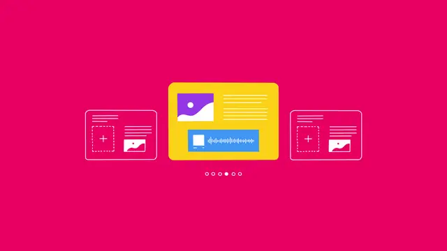 illustration of screens with media kit examples