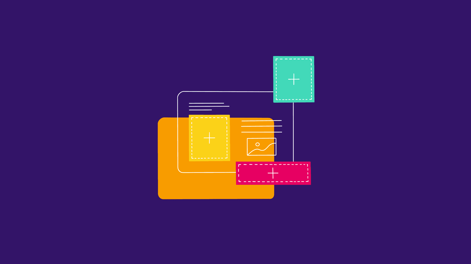 illustration of a media kit template