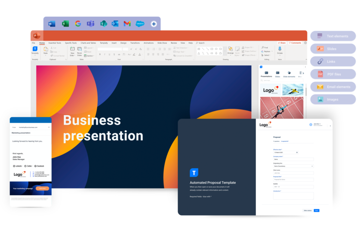 Templafy screenshot - 7 migliori software di distribuzione dei contenuti nel 2026