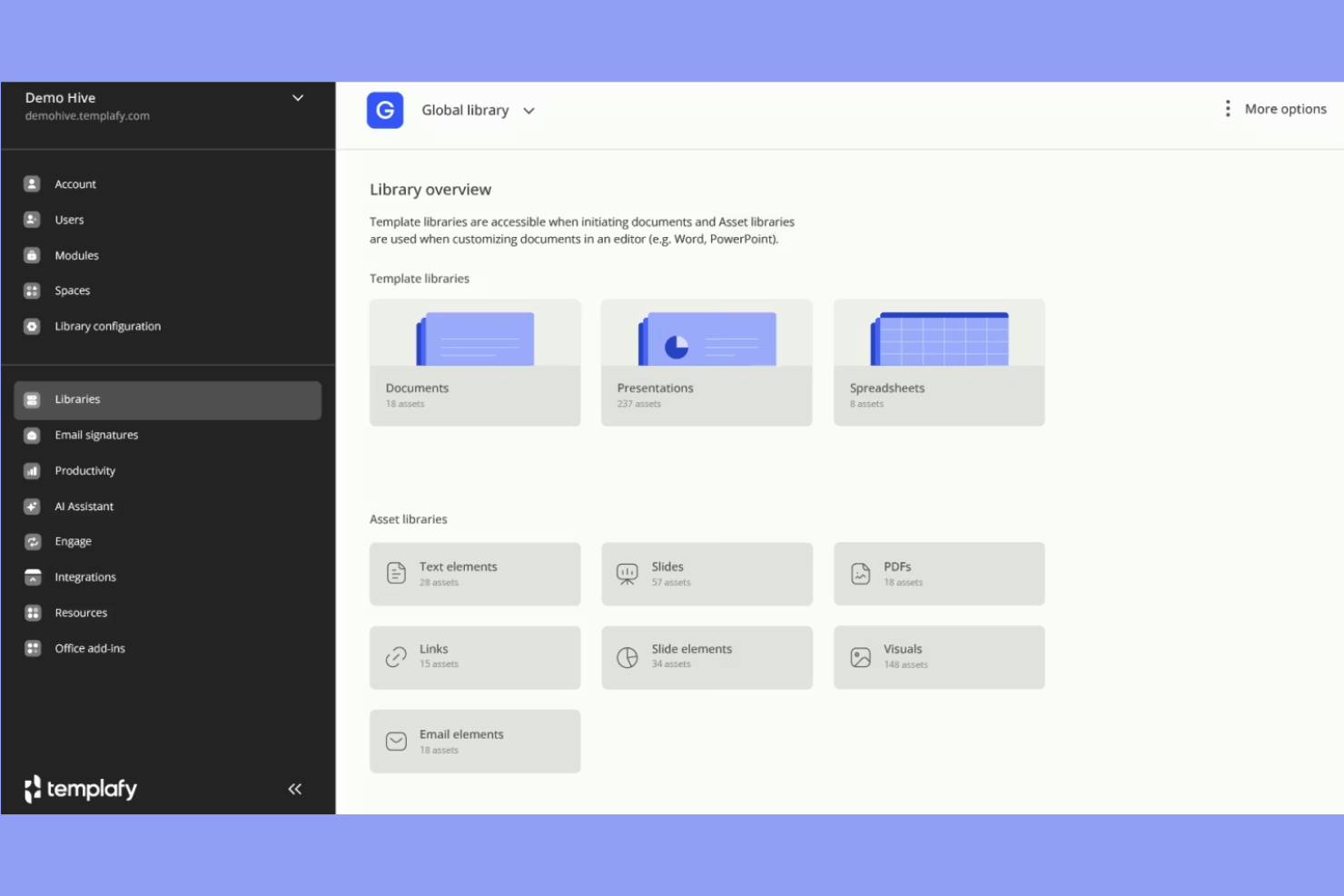 Templafy screenshot - 10 migliori soluzioni di automazione dei contenuti nel 2026
