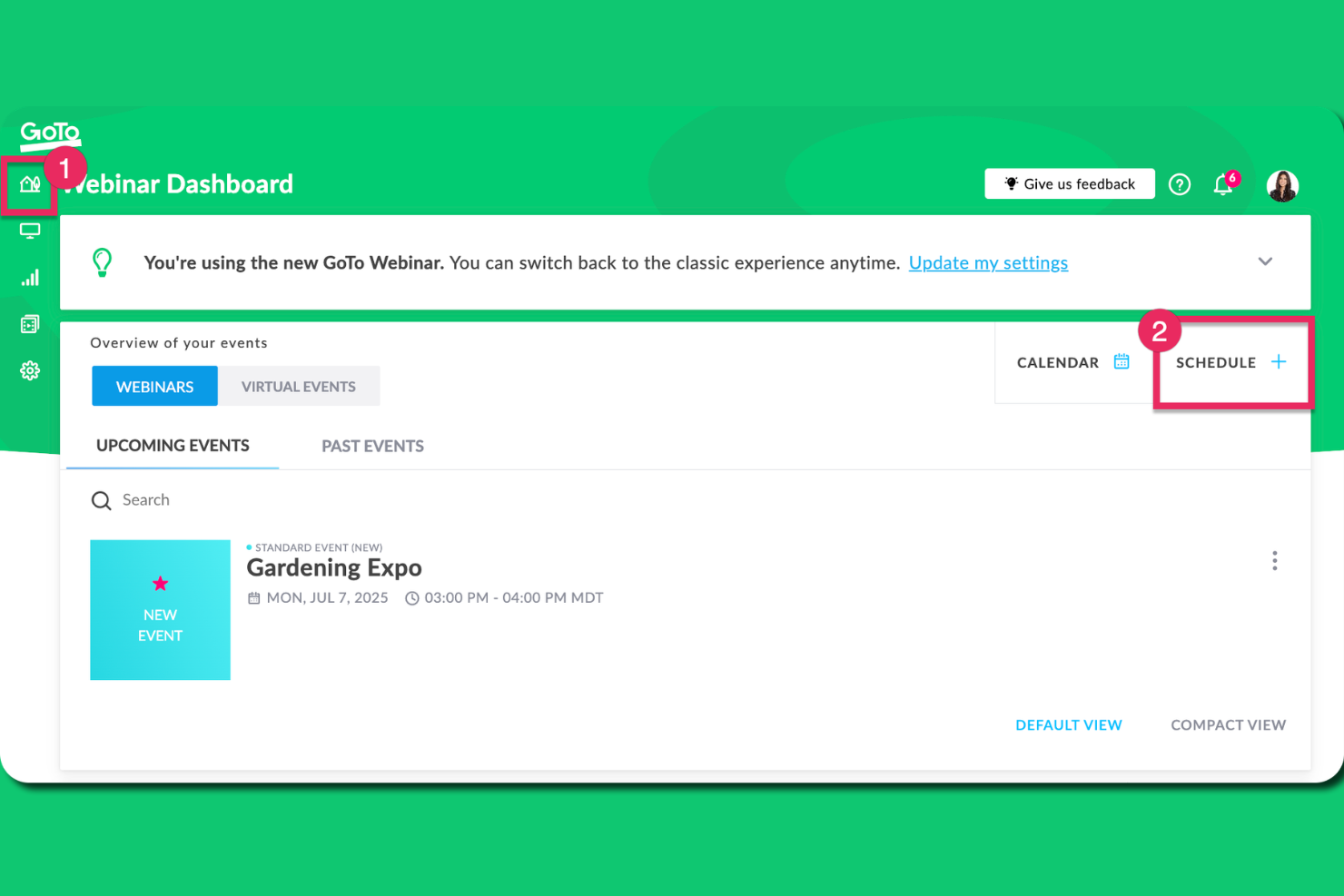 GoTo Webinar screenshot - 10 migliori piattaforme per eventi virtuali nel 2026