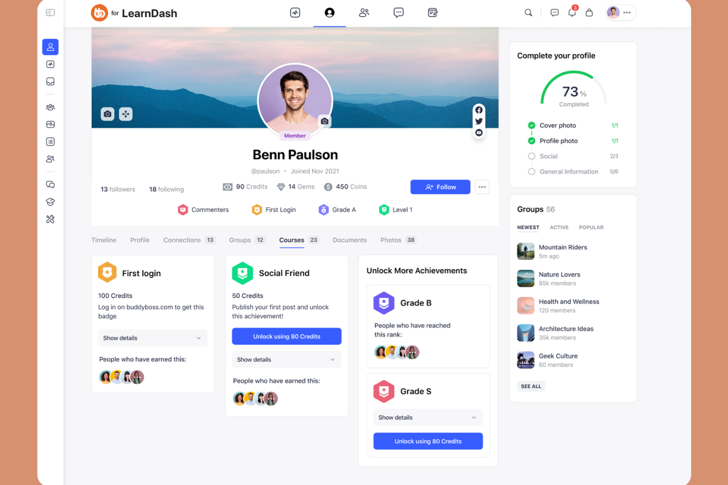 BuddyBoss screenshot - 10 migliori software per creare comunità nel 2026
