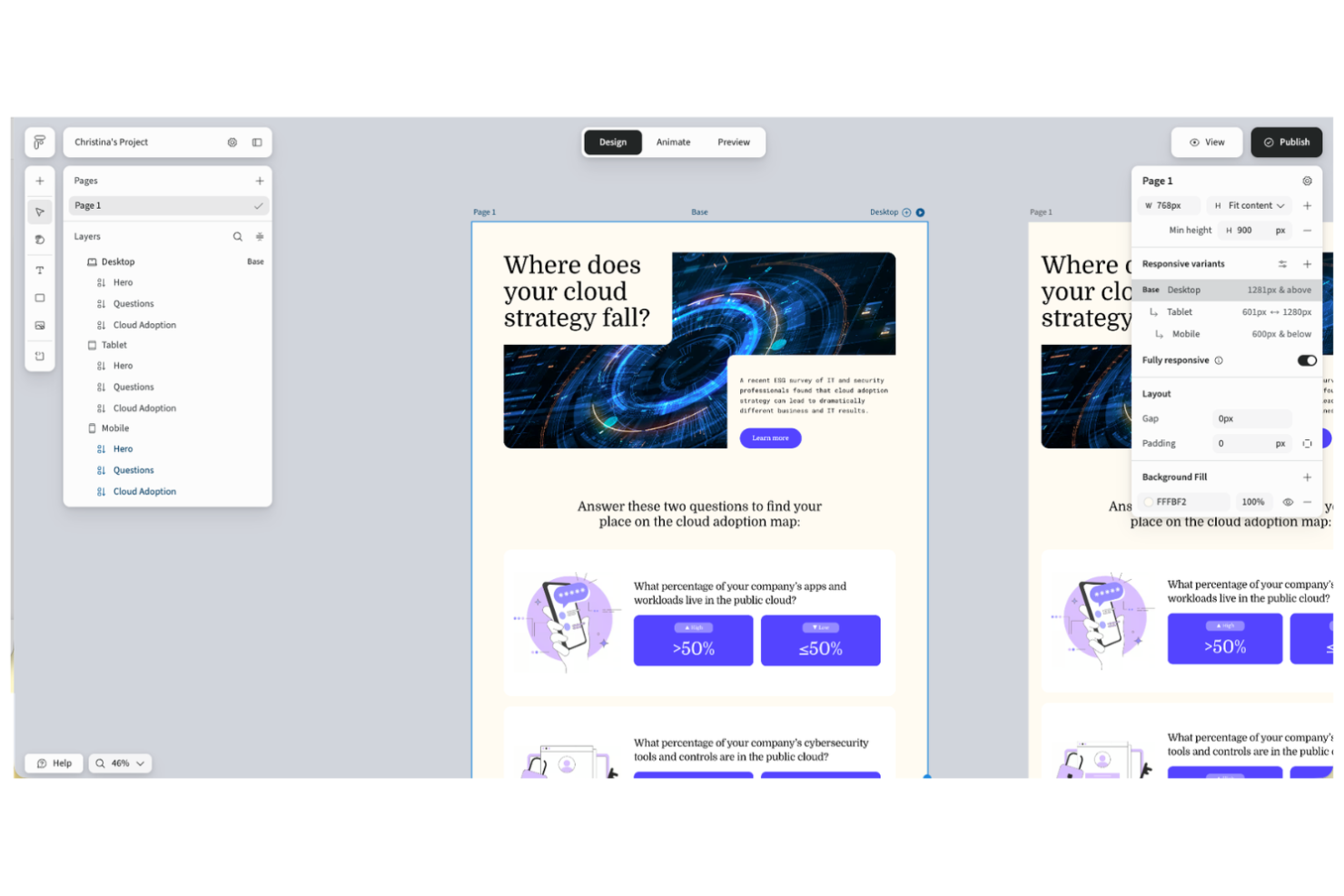 Ceros screenshot - 10 Migliori Software per la Pianificazione dei Contenuti nel 2026