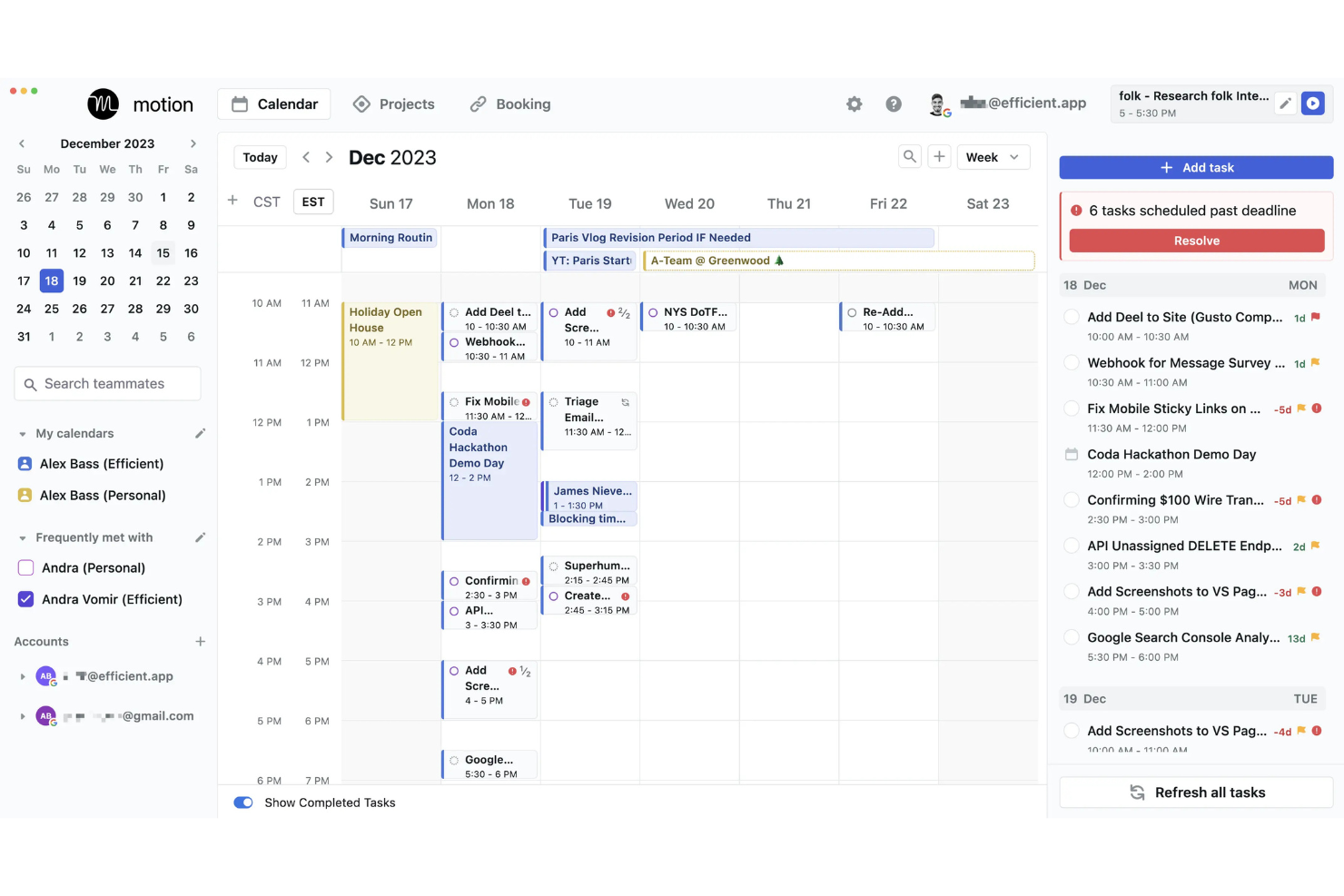 Motion screenshot - 10 Migliori Software per la Pianificazione dei Contenuti nel 2026