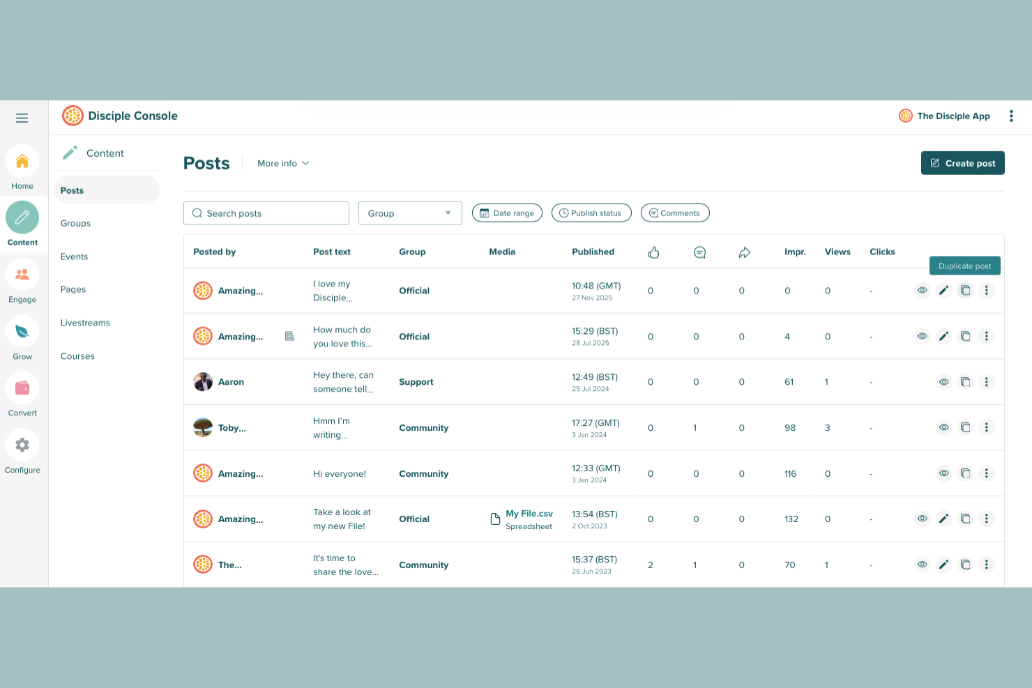 Disciple screenshot - 10 migliori software per creare comunità nel 2026
