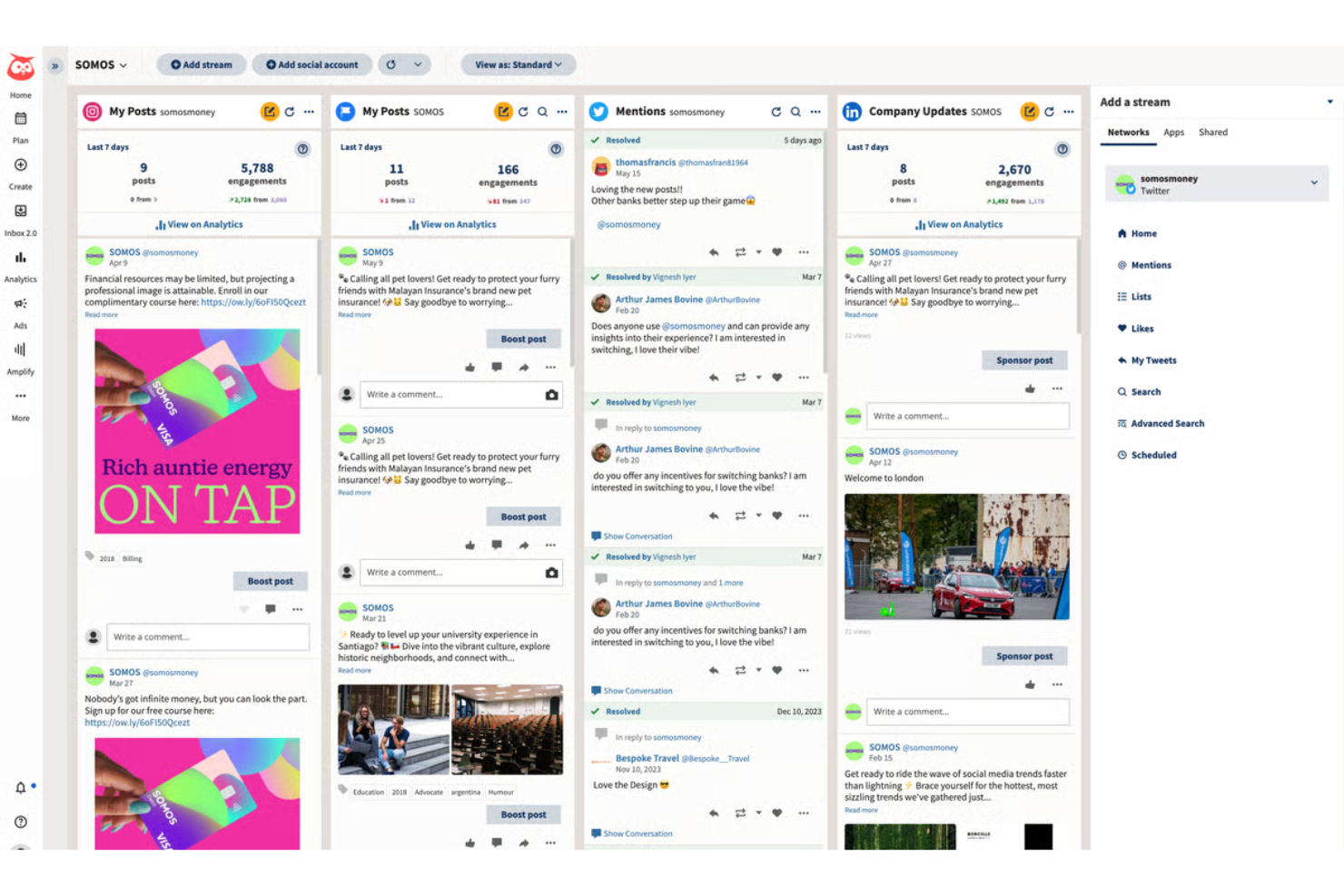 Hootsuite screenshot - 10 Migliori Software per la Pianificazione dei Contenuti nel 2026