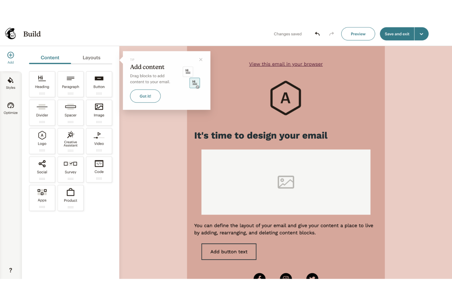 Mailchimp screenshot - 10 Migliori software per contenuti nel 2026