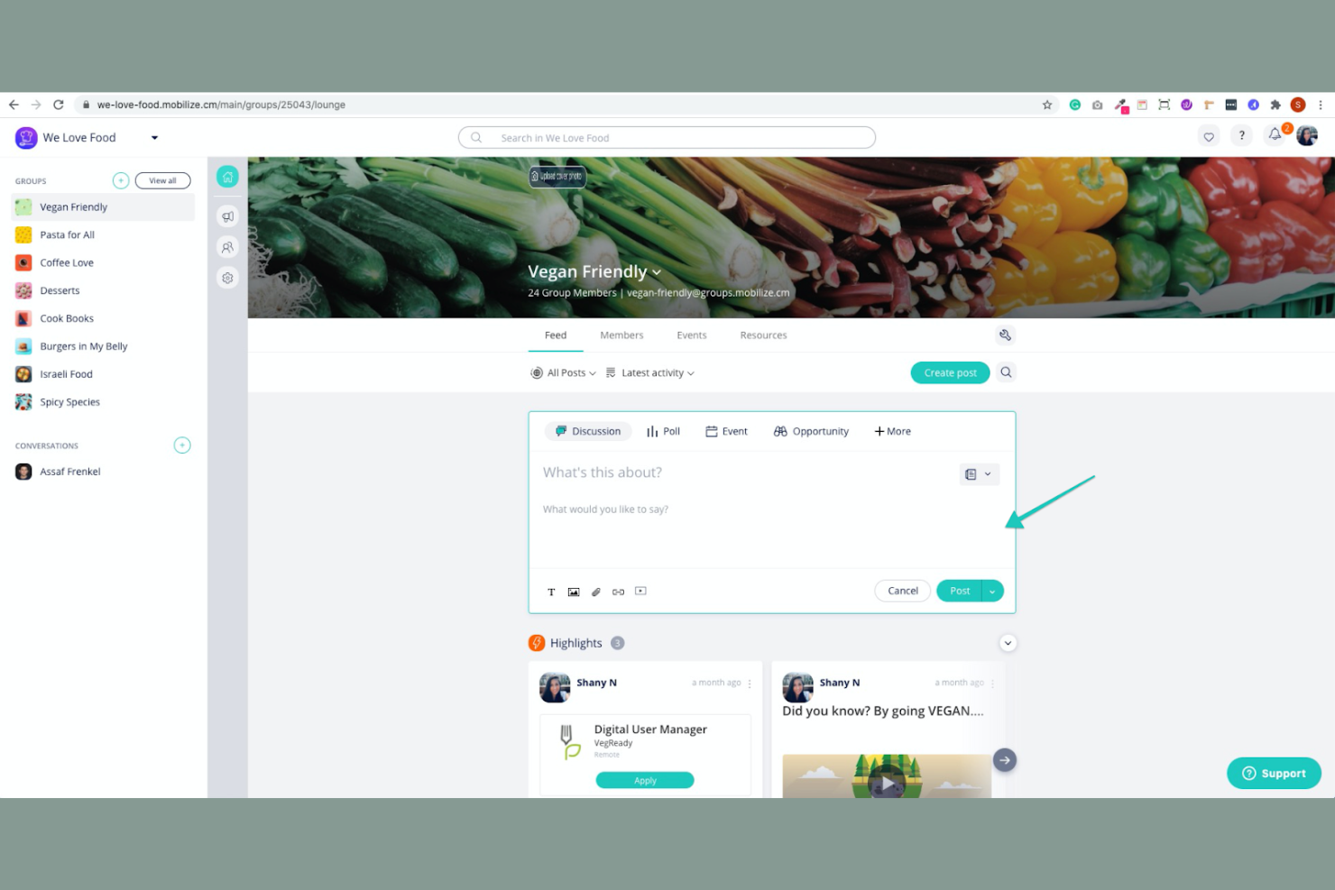 Mobilize screenshot - 10 migliori soluzioni per il coinvolgimento della comunità per creatori di contenuti nel 2026