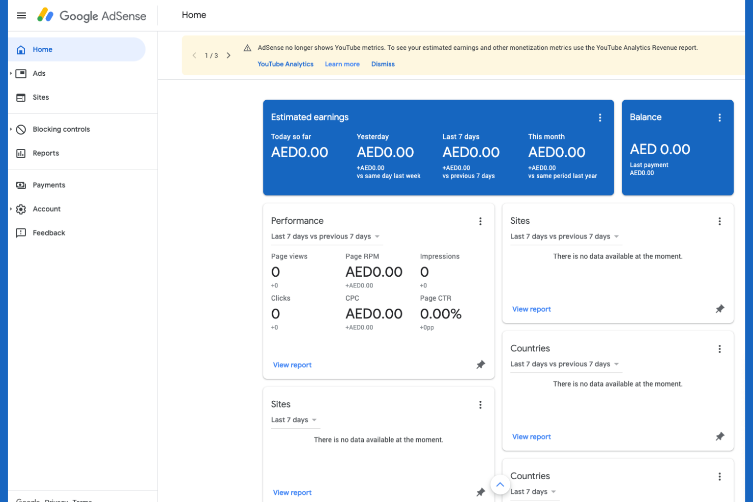 Google AdSense screenshot - 10 Migliori Reti Pubblicitarie nel 2026