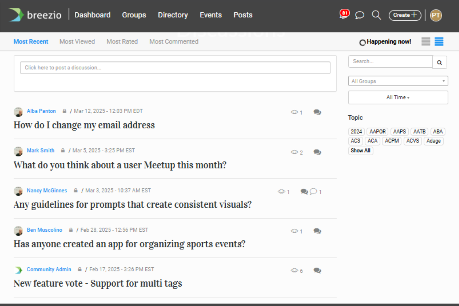 Breezio screenshot - 10 migliori soluzioni per il coinvolgimento della comunità per creatori di contenuti nel 2026