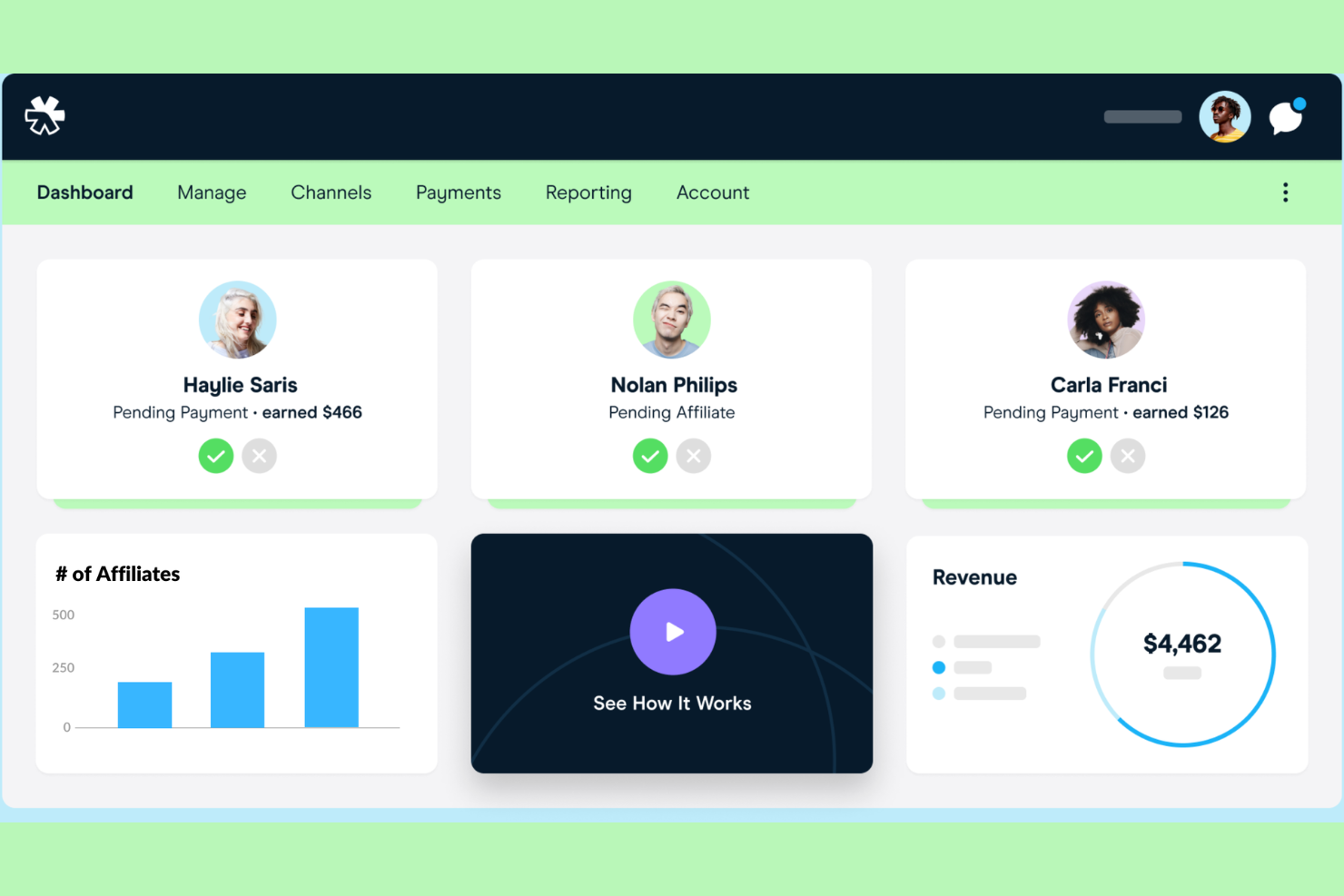 Refersion screenshot - 10 Best Affiliate Networks in 2026