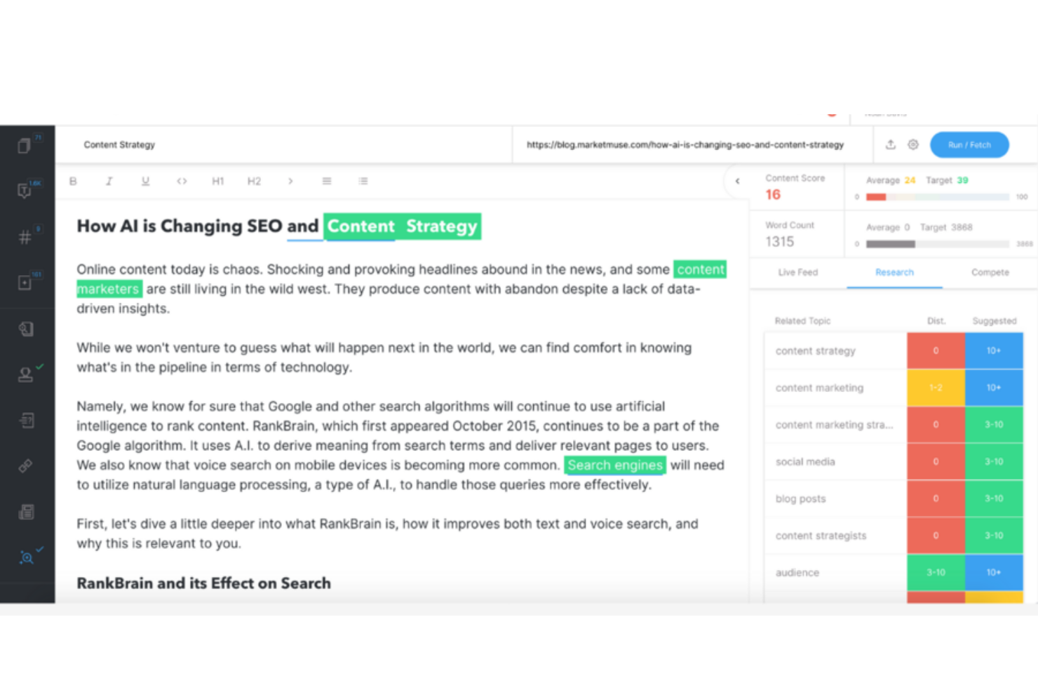 MarketMuse screenshot - 10 Best Content Software in 2026