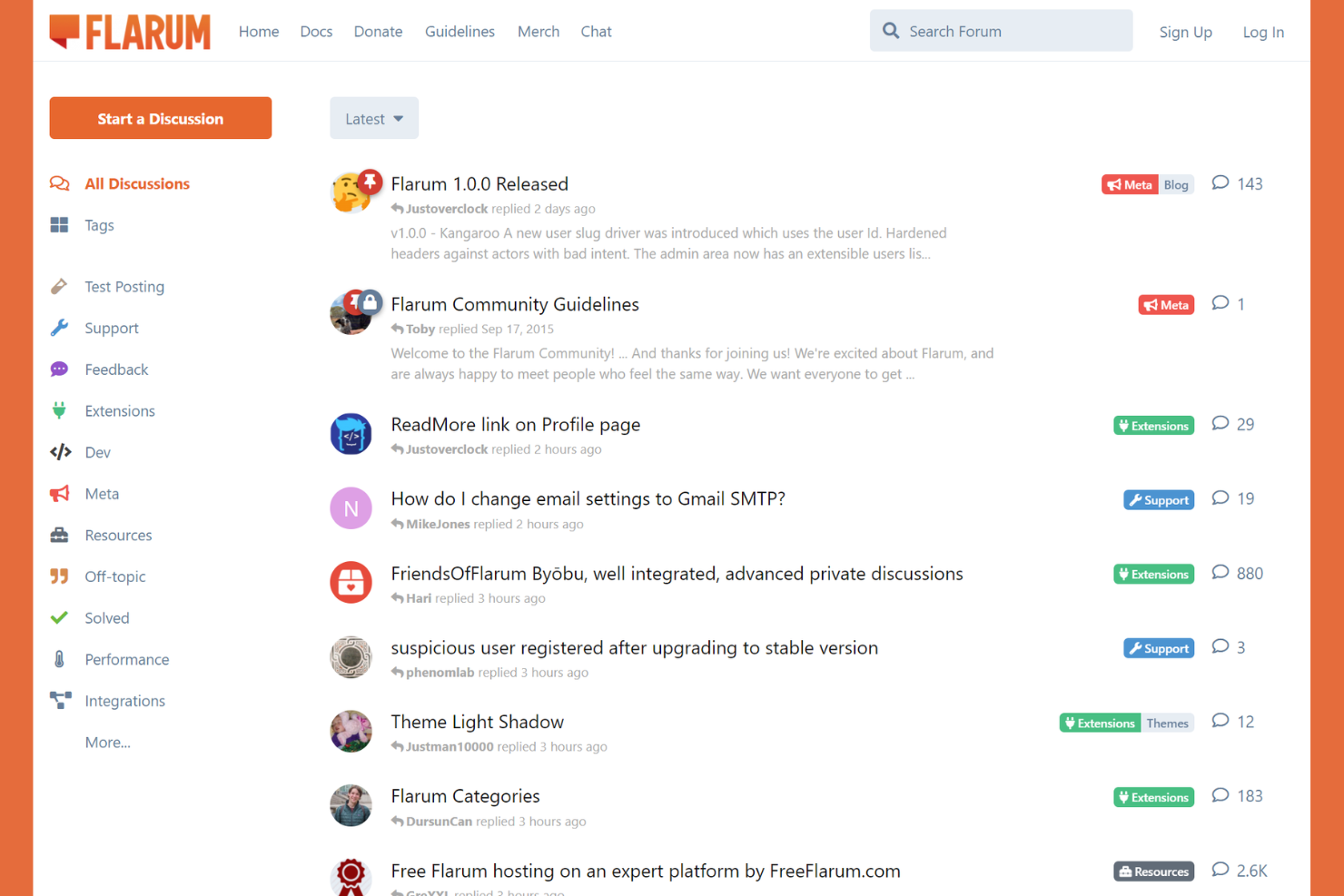 Flarum screenshot - 10 Best Community Forum Software in 2026