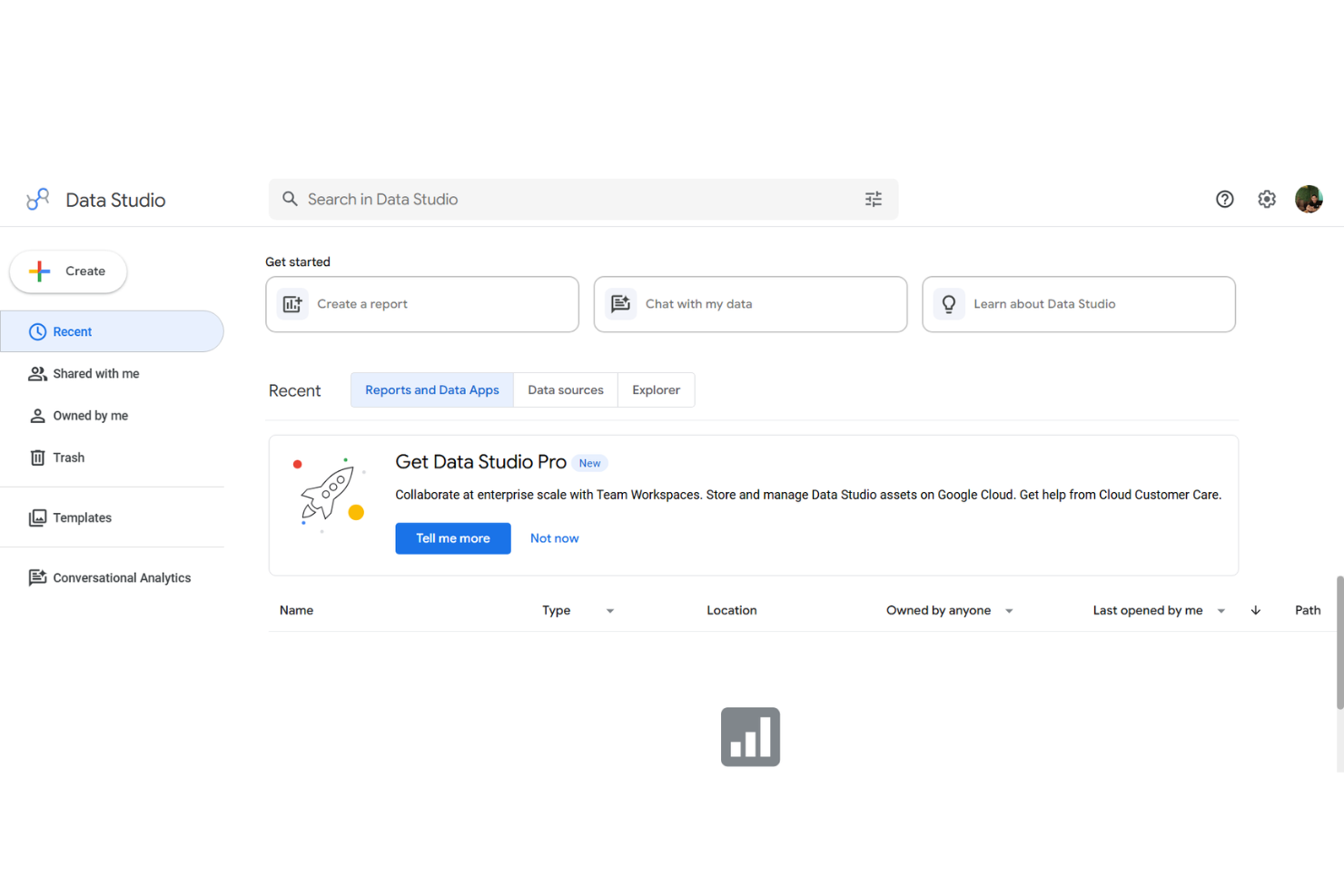 Google Data Studio screenshot - 10 Best SEO Reporting Tools In 2026