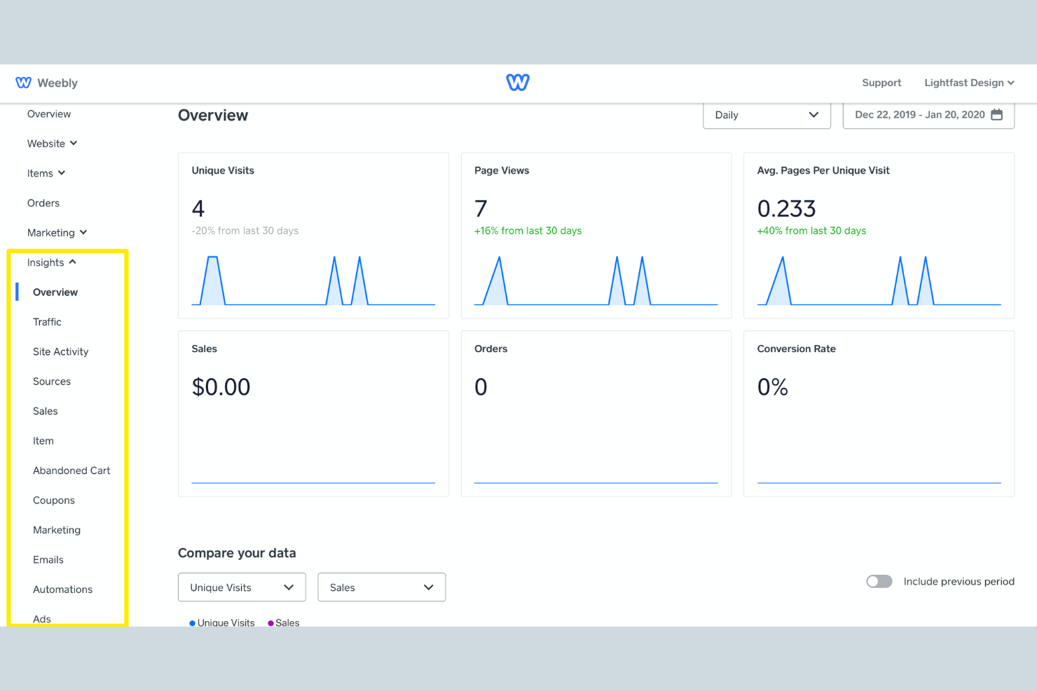 Weebly screenshot - 10 Best Membership Website Builder in 2026