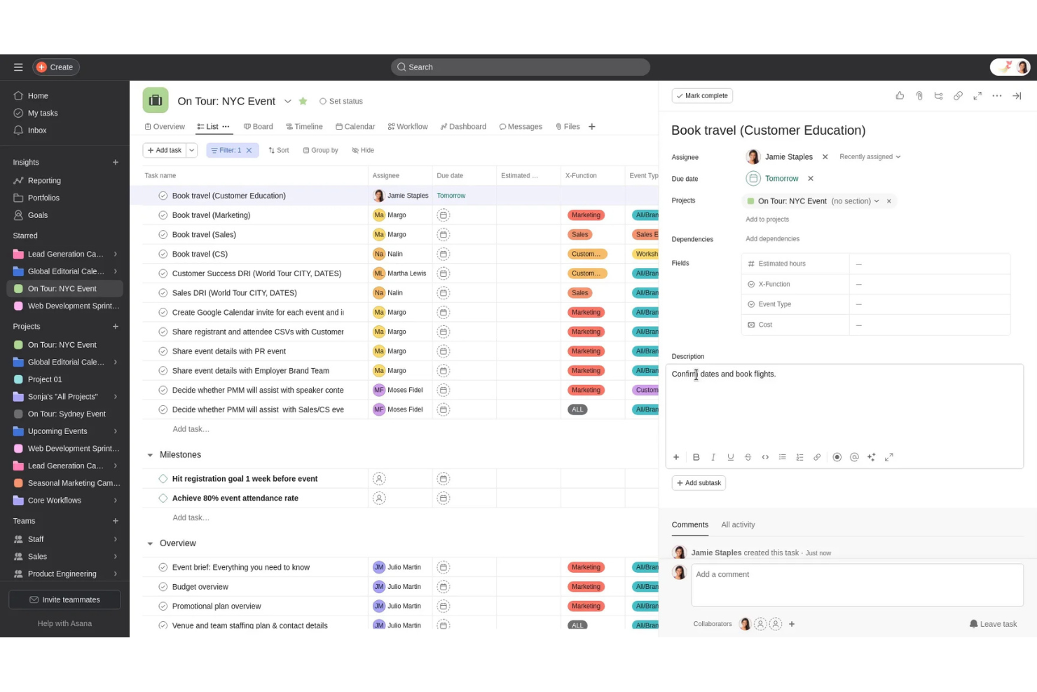 Asana screenshot - 10 Best Content Planning Software in 2026