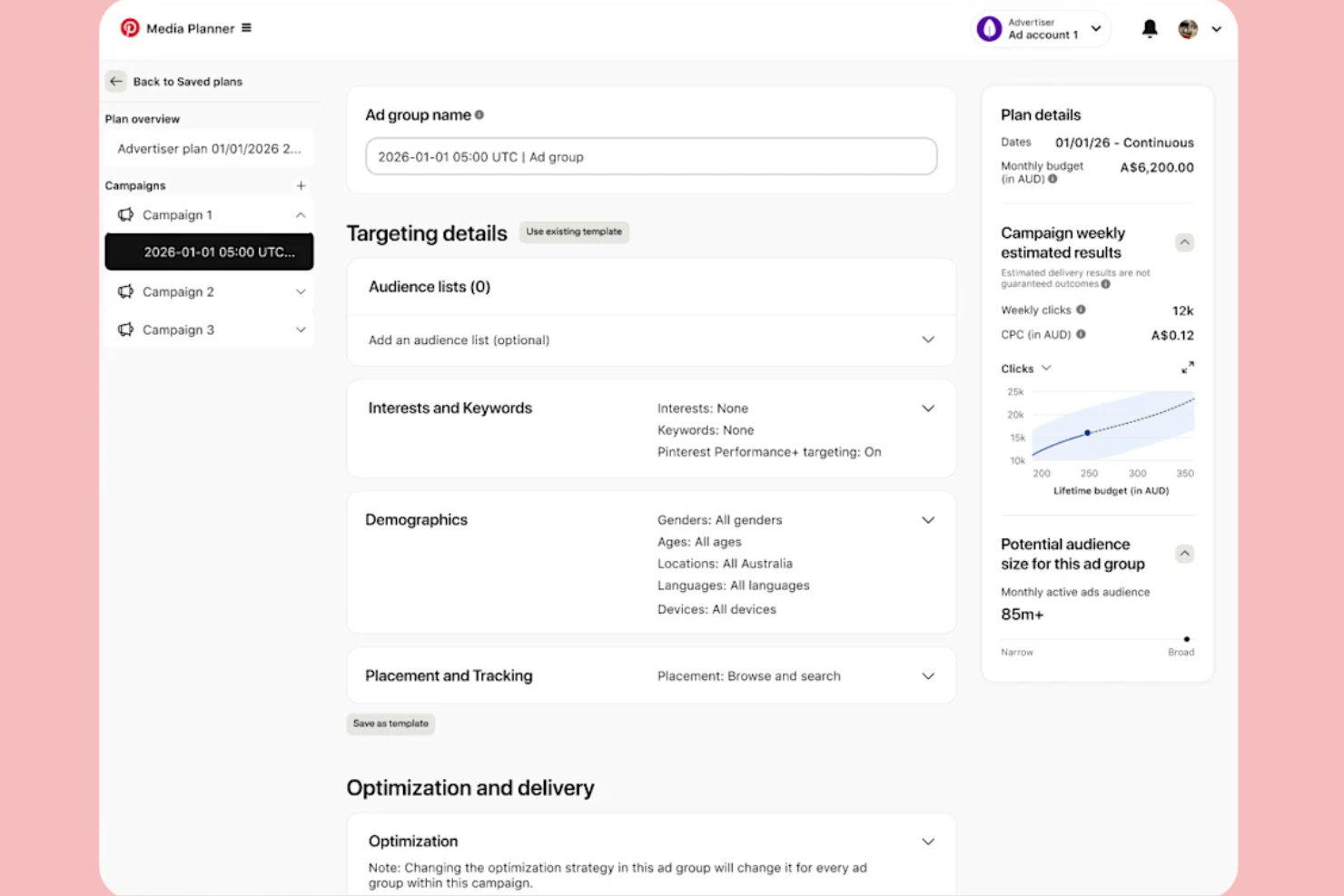 Pinterest Ads screenshot - 10 Best Mobile Advertising Platforms In 2026