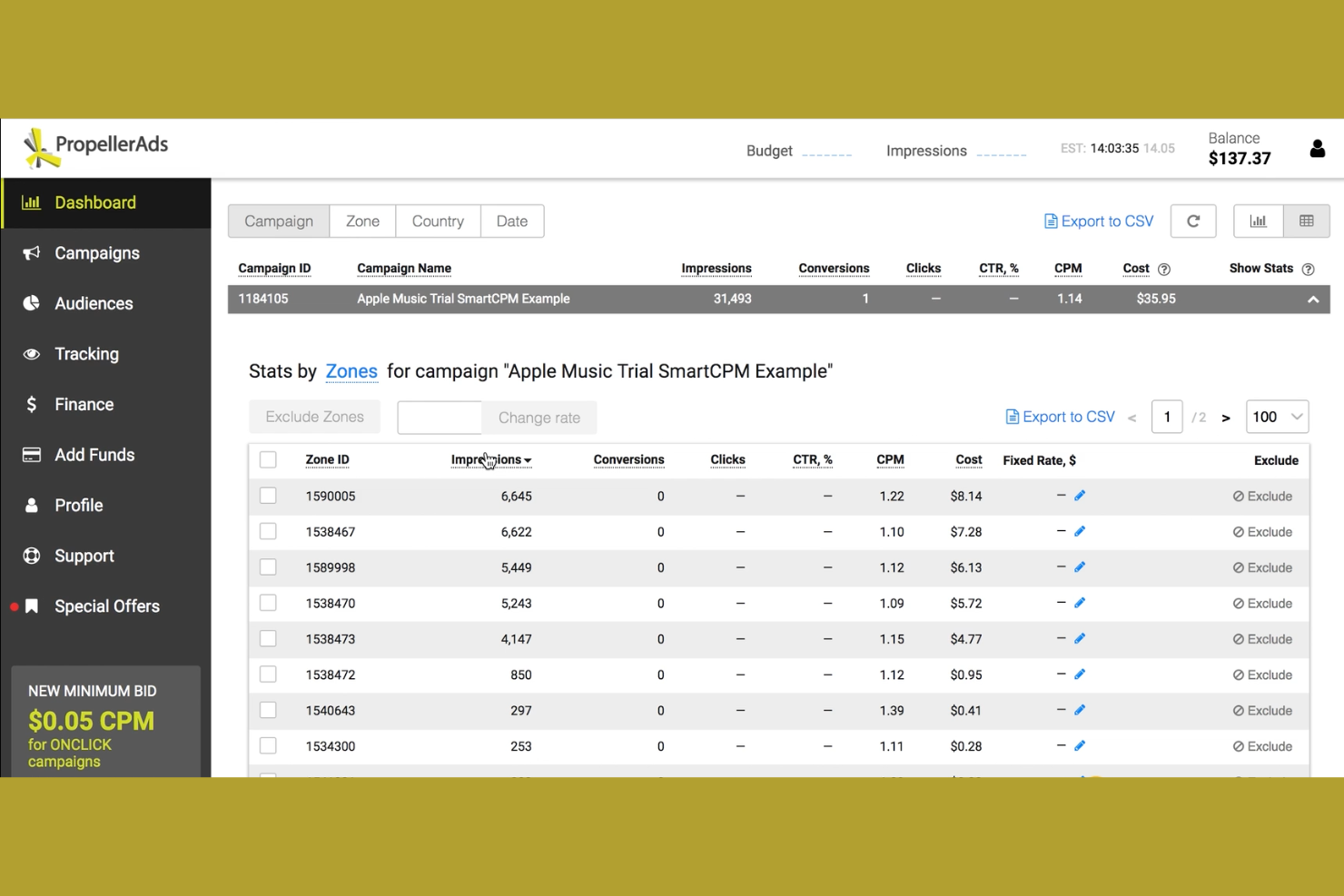 PropellerAds screenshot - 10 Best Video Advertising Networks in 2026