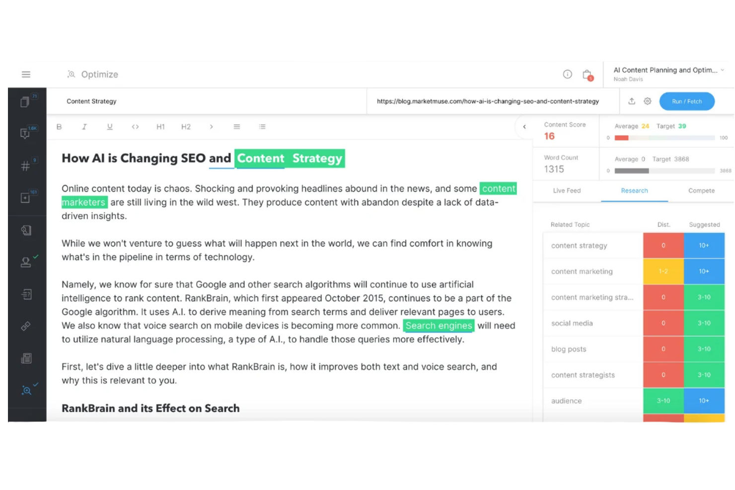 MarketMuse screenshot - 10 Best Content Analytics Software for Better ROI in 2026