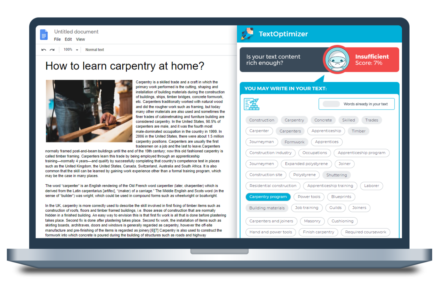 TextOptimizer screenshot - 10 Best Website Content Optimization Software For 2026