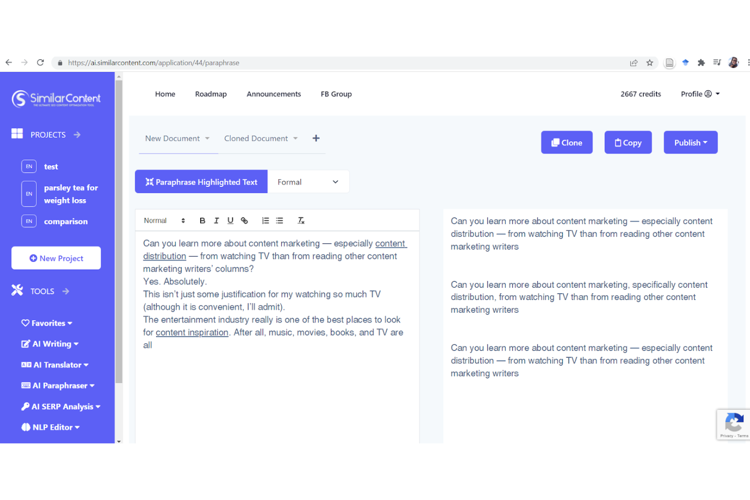 SimilarContent screenshot - 10 Best Website Content Optimization Software For 2026
