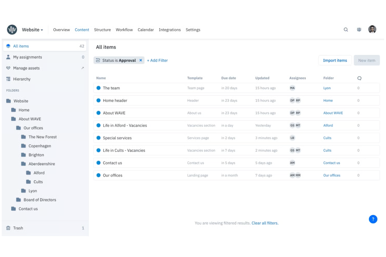 GatherContent screenshot - 10 Best Content Calendar Software in 2026