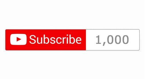 graphic showing the YouTube subscribe bottom with 1000 subscribers 