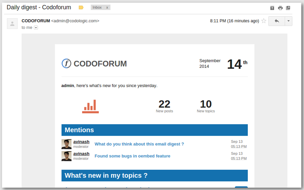 codoforum community forum software screenshot