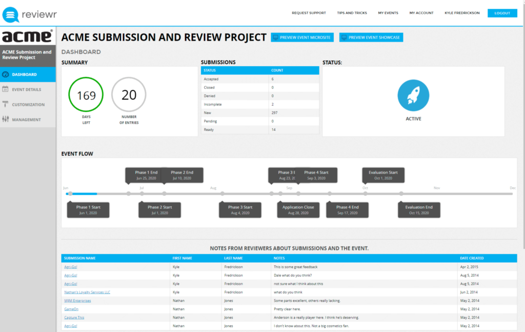 reviewr content review software screenshot