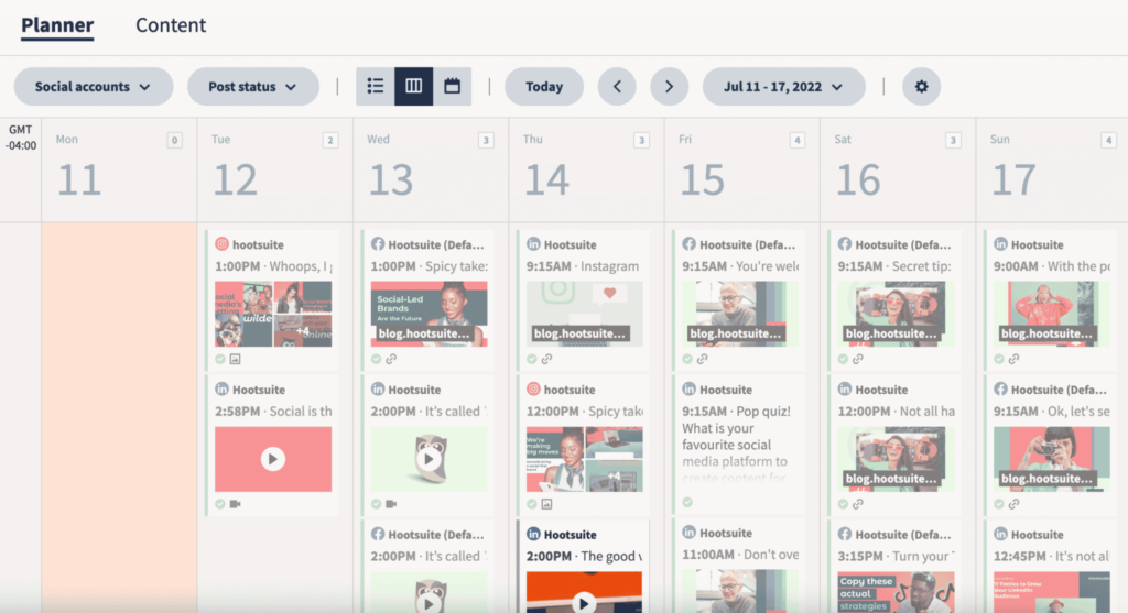 how to use content calendar software to visualize social media content management
