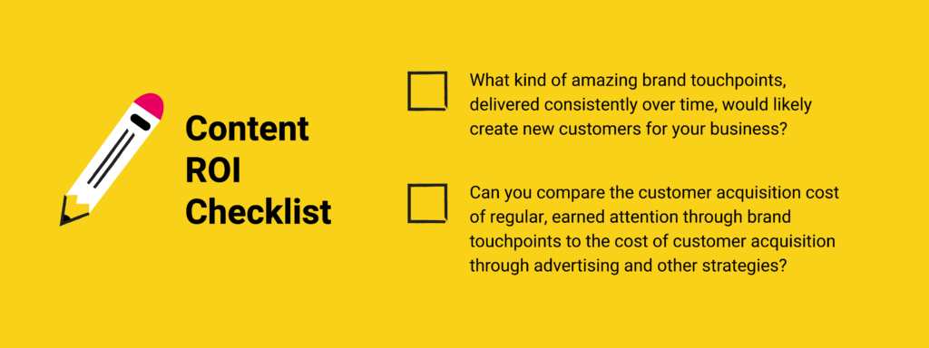 content ROI checklist 1 infographic