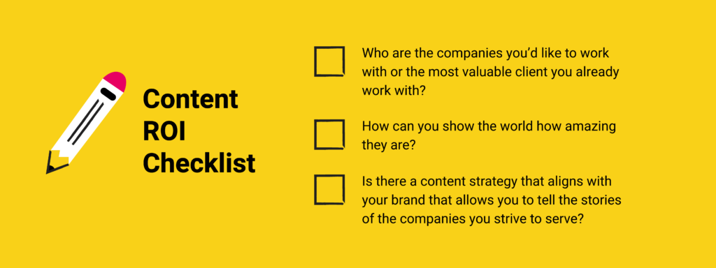 content ROI checklist 5 infographic