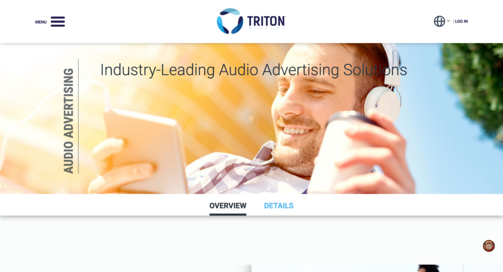 triton digital audio advertising software screenshot