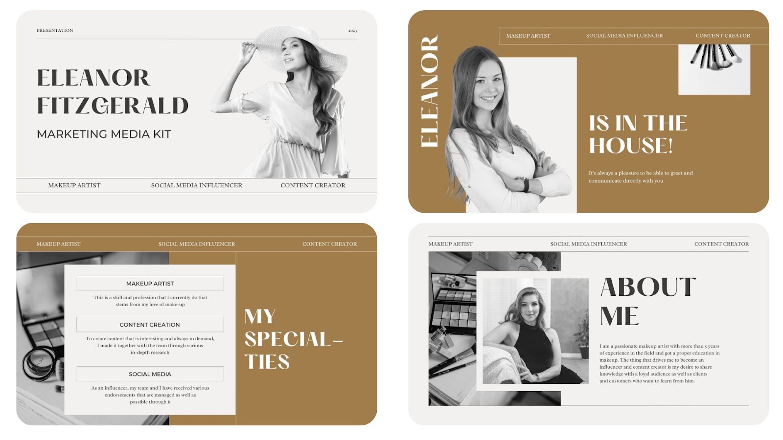 Voorbeeld van een merkpitchpresentatie voor een influencer en contentmaker.